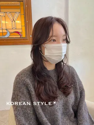 セミロング 本場の韓国ヘア 🇰🇷チ・ヨンジュのヘアスタイル