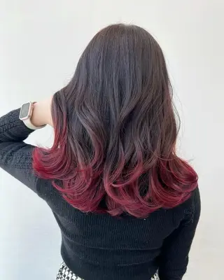 ロング カラー パーマ 巻けるケア縮毛矯正✨ ケアカラー✨山下のヘアスタイル