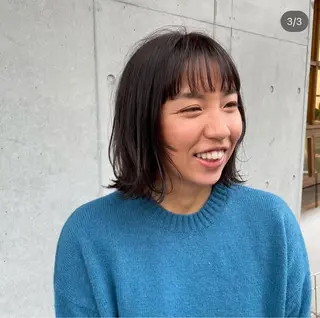 ショート カラー ポミエ恵比寿所属・ショートウルフくせ毛 お任せくださいのヘアスタイル