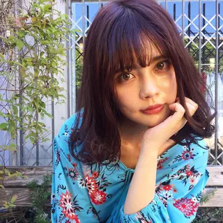 ミディアム カラー シンプル+αな デザインを 松崎陸のヘアスタイル