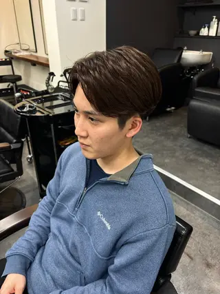 パーマ メンズ スパイキーパーマ 柏NO1 藤本葉のヘアスタイル