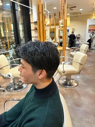ショート パーマ メンズ Lit.自由が丘（SENJYU自由が丘）所属・【髪質改善/美髪】 ⭐️川嶋 陸央⭐️のヘアスタイル