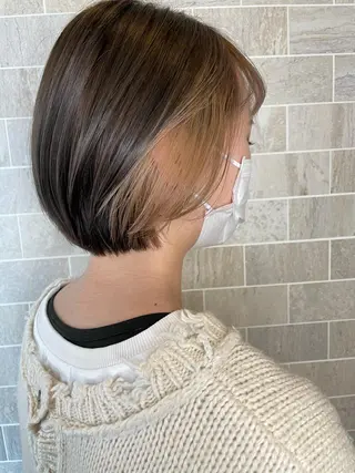 ショート ブリーチ毛矯正.髪質 改善.髪にドラマをのヘアスタイル