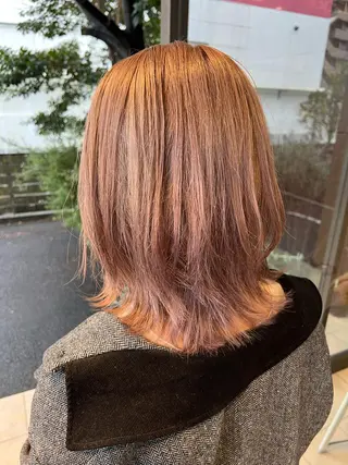 ミディアム カラー 毛流れフェザー スタイル🔹竹内凌のヘアスタイル