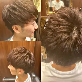 カラー メンズ 菅野 綺華のヘアスタイル