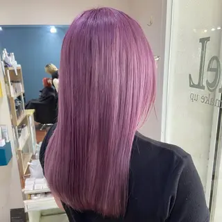 セミロング カラー 髪質改善/ストレート /透明感/西川奈穂のヘアスタイル