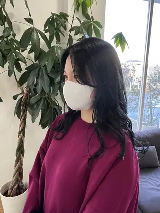 セミロング 富永 美玖のヘアスタイル