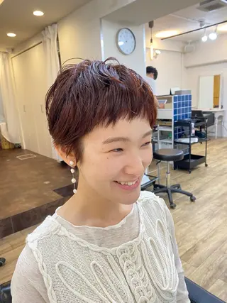 ショート カラー lab.by ioe中崎店所属・中北篤志 ショートボブのヘアスタイル