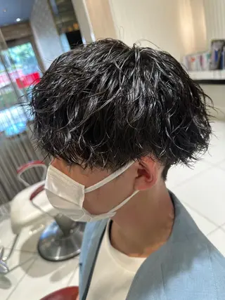 ショート パーマ メンズ 💈メンズ特化 美容師サキ💈のヘアスタイル