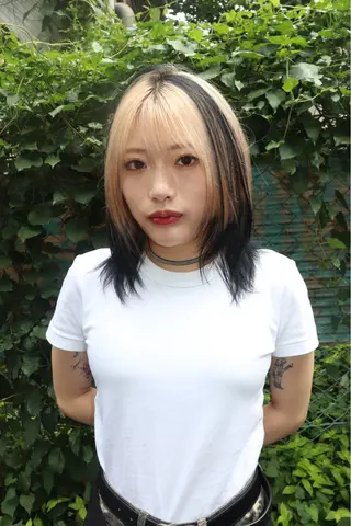 セミロング カラー ヘアアレンジ @kyoniyy KYONIのヘアスタイル