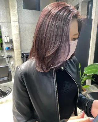 ミディアム カラー パーマ OVER→三軒茶屋 /縮毛矯正・髪質改善のヘアスタイル