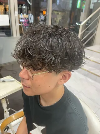 ショート パーマ メンズ ❄️メンズカット 落合諒❄️のヘアスタイル