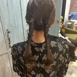 セミロング ヘアアレンジ 飯塚 沙衣のヘアスタイル