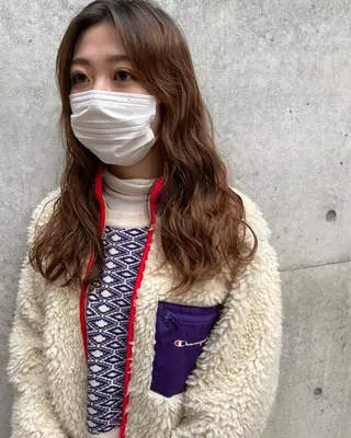 セミロング カラー パーマ 南堀江🌿パーマ Tetsu【テツ】のヘアスタイル