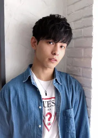 ショート カラー パーマ メンズ メンズサロン💈 吉岡陽【中野】のヘアスタイル