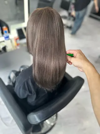 ロング CS made by SHACHU栄店所属・透明感/ブリーチ縮毛 /髪質改善/星野純一のヘアスタイル