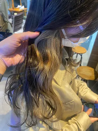 セミロング カラー scene.池袋所属・scene. haraのヘアスタイル