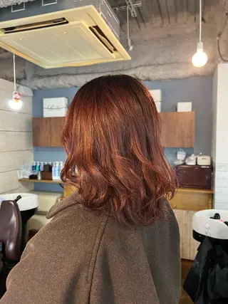 セミロング カラー メンズカットグラデー ションカラー/ケイゴのヘアスタイル