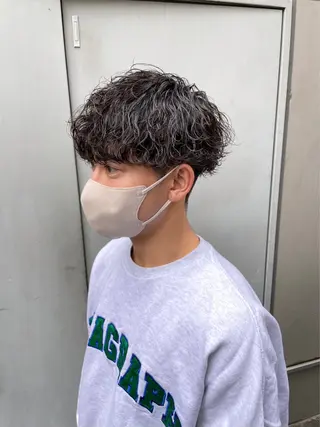 ミディアム カラー パーマ メンズ ✨【公式】渋谷メンズ サロン BLUCK✨のヘアスタイル