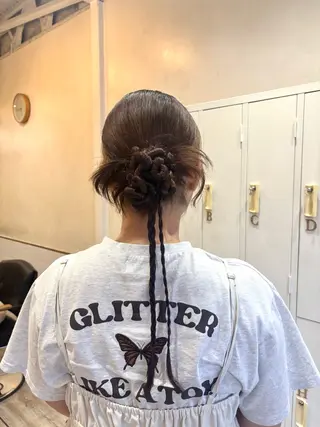 ロング ヘアアレンジ 🧸京橋Wカラー ほそいけいこ🧸のヘアスタイル