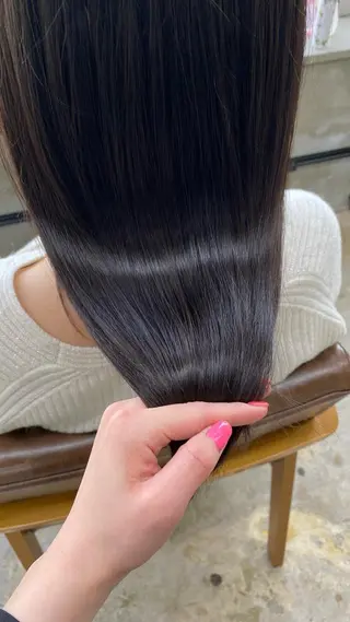セミロング カラー シミズ アスカのヘアスタイル