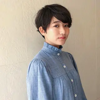 ショート パーマ 長井 美佳のヘアスタイル