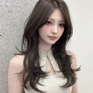 ロング 🎀mao🎀 顔周り/透明感カラーのヘアスタイル