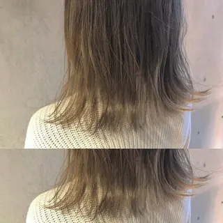 ミディアム カラー CLUTCH天王寺 西藤遥河のヘアスタイル