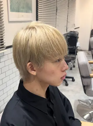 ショート カラー メンズ BLEACHi 心斎橋店所属・メンズ特化サロン リョウタのヘアスタイル