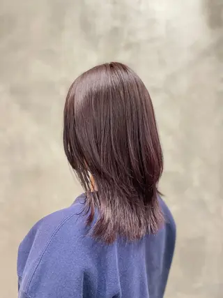 セミロング カラー 星野 千智のヘアスタイル