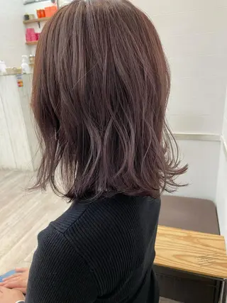 ミディアム カラー ヘアアレンジ 前髪顔周り✂️店長 ❤️アマミヤ❤️のヘアスタイル
