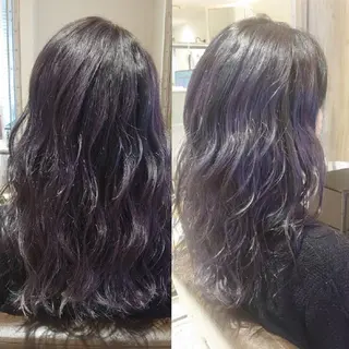 セミロング カラー E Komo hair所属・Wow❕E Komo hair 永井一輝のヘアスタイル