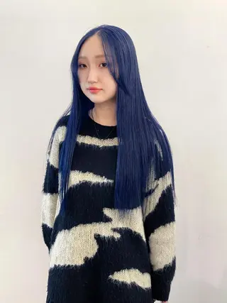 ロング カラー パーマ、髪質改善 菊地美月のヘアスタイル