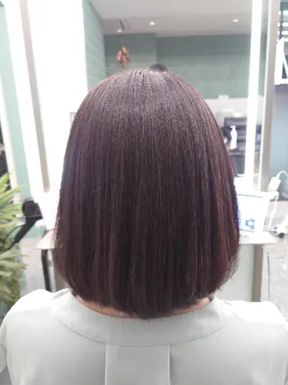 ミディアム あいだ 透明感カラー🐼のヘアスタイル