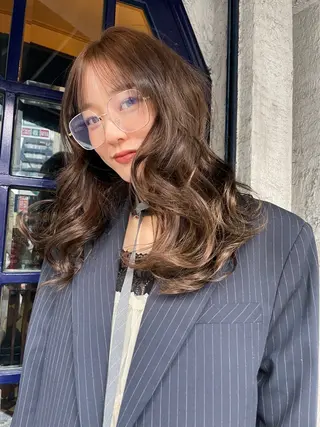 カラー YURiA レイヤー🫧暖色のヘアスタイル