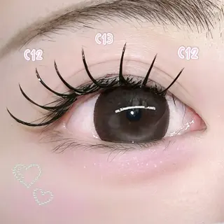 マツエク・マツパ FaB 千葉店所属・🩶束感エクステ& 上下パーマRAN🪽のマツエク・マツパデザイン