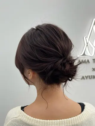 ミディアム ヘアアレンジ レイヤーカット顔周り /アレンジ伊藤彪真のヘアスタイル