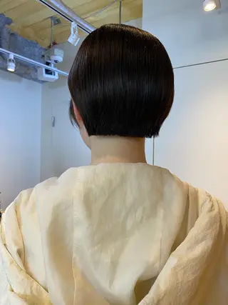 ショート yumeka🩶ボブ 暖色/透け感カラーのヘアスタイル