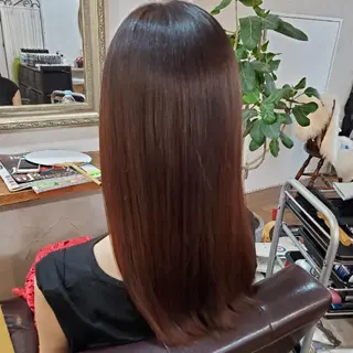 ロング カラー パーマ フリーランス所属・韓国ヘア レイヤー くびれヘアMATSUのヘアスタイル