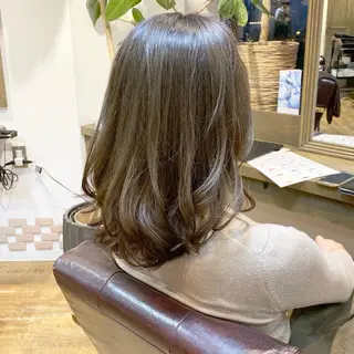 ミディアム カラー 髪質改善くすみカラー 🍀/石川大輔のヘアスタイル