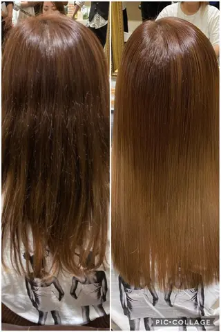 ロング カラー パーマ 保子 祐里香のヘアスタイル