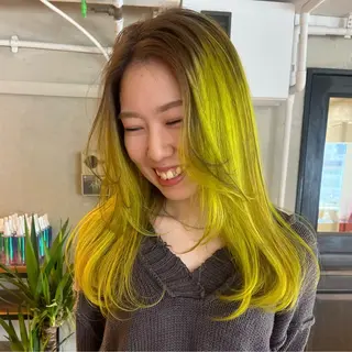 ロング カラー ヘアアレンジ ボブハイトーン🦖 デザインMAMIのヘアスタイル