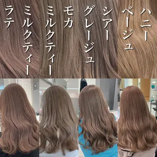 セミロング カラー ✨透明感、艶髪ヘア✨ 韓国ヘア特化💖のヘアスタイル