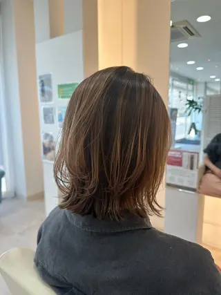 ミディアム Hair Studio The edge木津店所属・周藤 朝菜のヘアスタイル