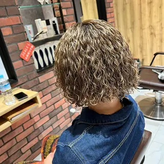ミディアム パーマ ルクール喜多町店 こむろのヘアスタイル