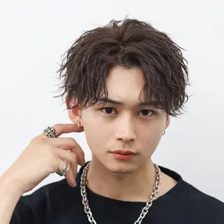ショート カラー パーマ ヘアアレンジ メンズ メンズ特化🧞‍♂️ ASHU🧞‍♂️のヘアスタイル