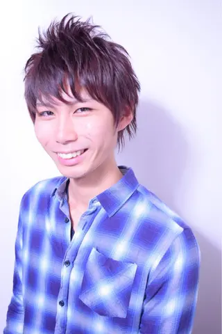 ショート カラー パーマ メンズ 高橋 隆一のヘアスタイル