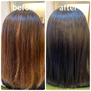 セミロング カラー エイト ウメダのヘアスタイル