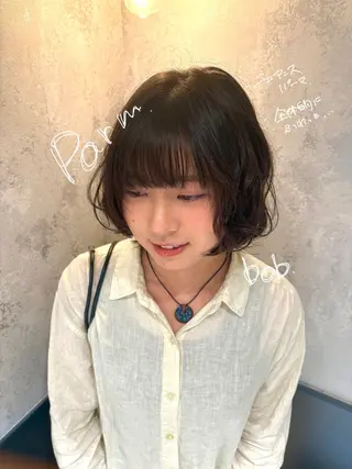 ショート 暖色カラー/ボブ カット👗mimiのヘアスタイル