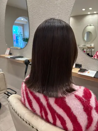 ミディアム 野村 玲美のヘアスタイル